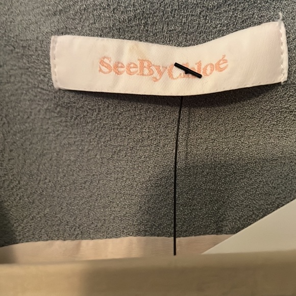 See by Chloe Gray sleeveless wool mini dress. - Picture 2 of 5